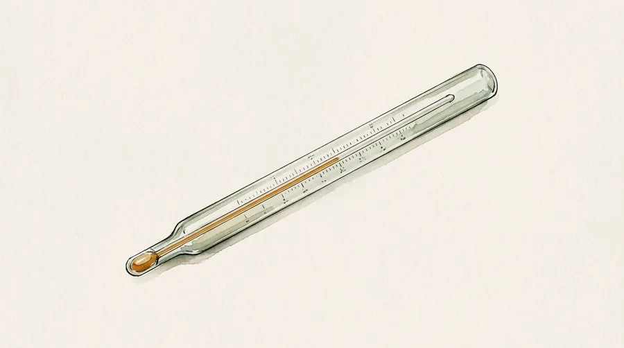 An old glass thermometer